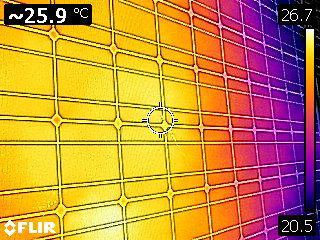 термично изображение на соларен панел